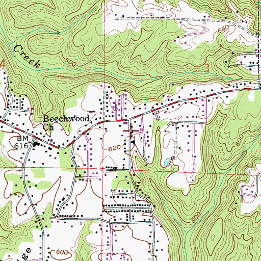 Topographic Map of Shady Grove Church, AL