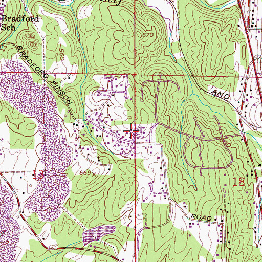 Topographic Map of Shady Grove Church, AL