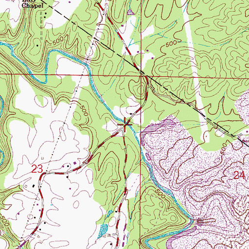 Topographic Map of Smith Mill (historical), AL