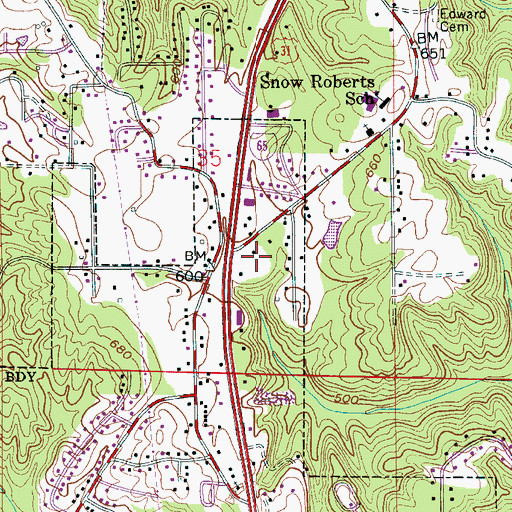 Topographic Map of Spring (historical), AL