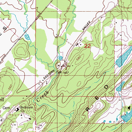 Topographic Map of Tannehill Valley Estates, AL