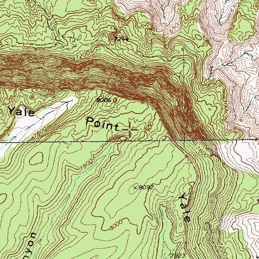 Topographic Map of Yale Point, AZ