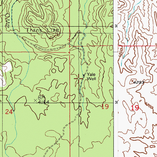 Topographic Map of Yale Well, AZ