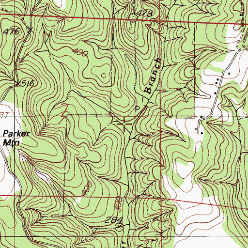 Topographic Map of Thompson Mine, AL