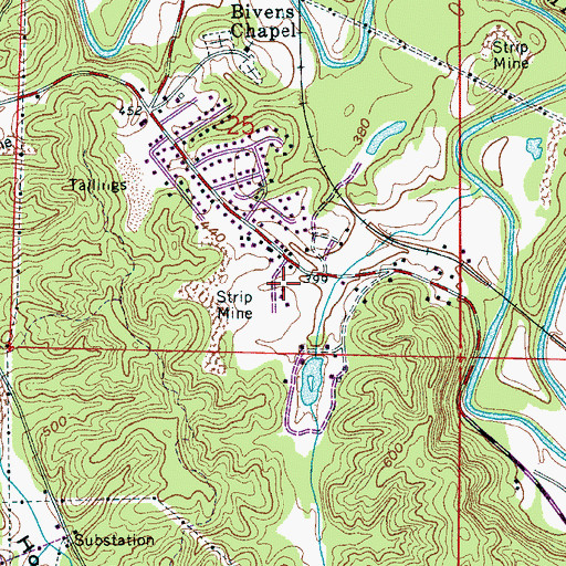 Topographic Map of Truelove Church, AL