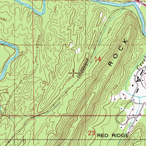 Topographic Map of Tuxedo (historical), AL