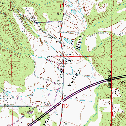 Topographic Map of Vanns, AL