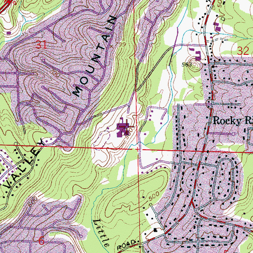 Topographic Map of Vestavia Hills High School, AL