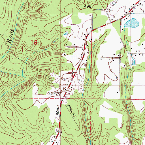 Topographic Map of West Concord Church, AL