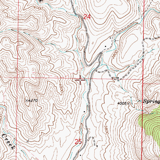 Topographic Map of Yarnell Creek, AZ