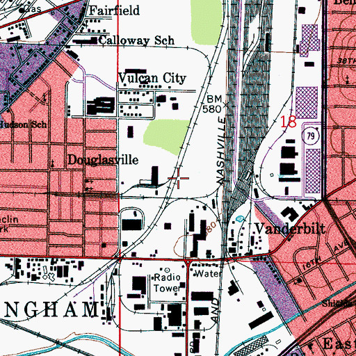 Topographic Map of Wilson Chapel Baptist Church, AL