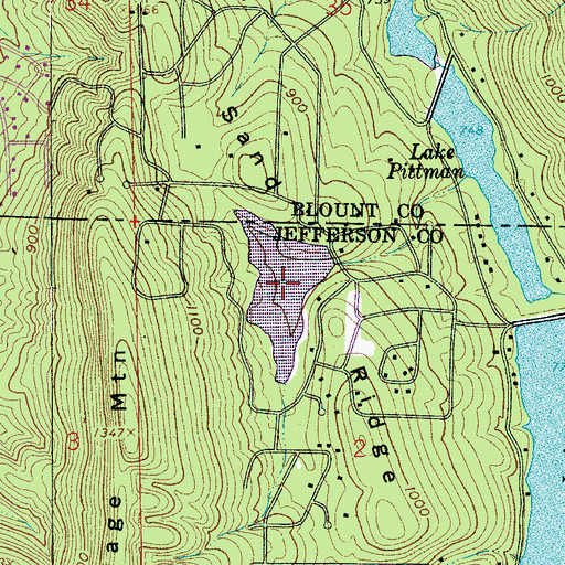 Topographic Map of Woodhaven Lake, AL