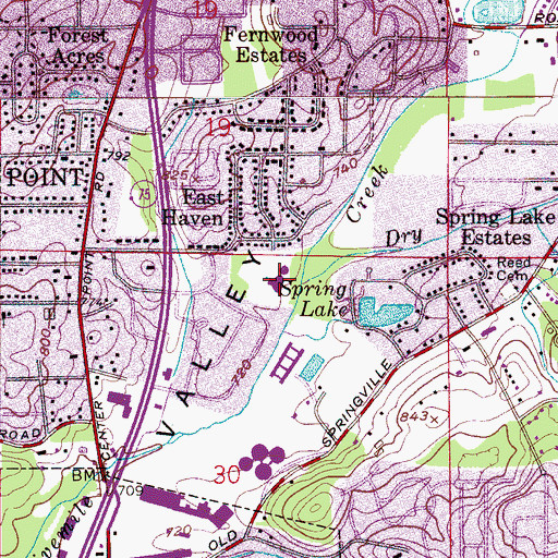 Topographic Map of Wright School, AL