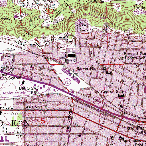 Topographic Map of Agricola Shopping Center, AL