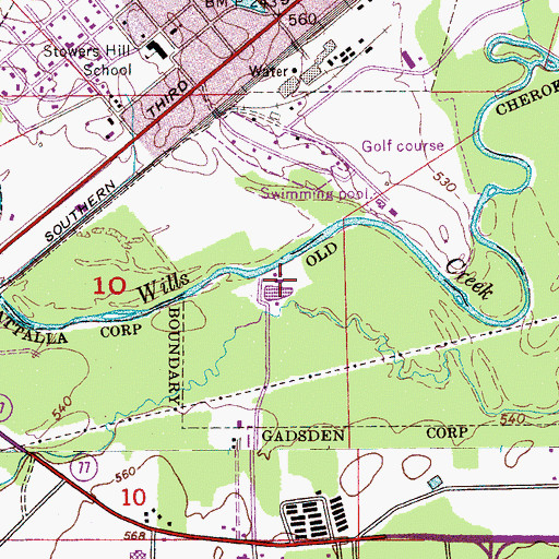 Topographic Map of Alabama Advent Christian Church Campground, AL