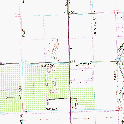 Topographic Map of Yarwood Lateral, AZ