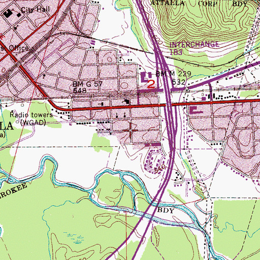 Topographic Map of Antioch Methodist Church, AL