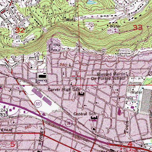 Topographic Map of Apostolic House of Prayer Church, AL