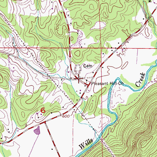 Topographic Map of Avery, AL