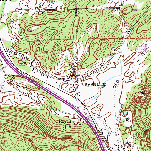 Topographic Map of Bethlehem Baptist Church, AL