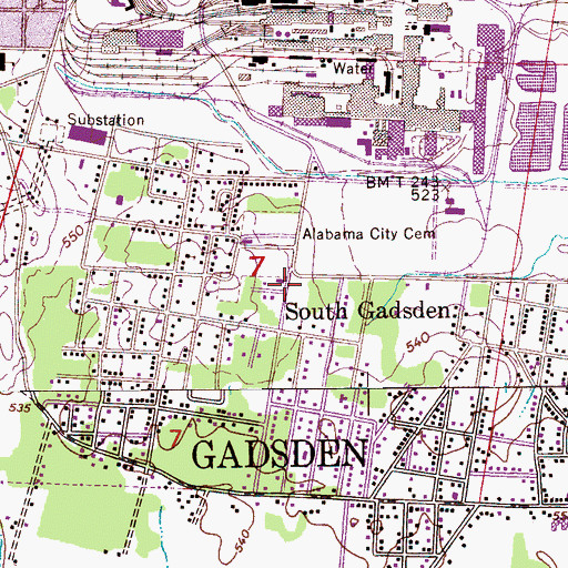 Topographic Map of Bethlehem Baptist Church, AL