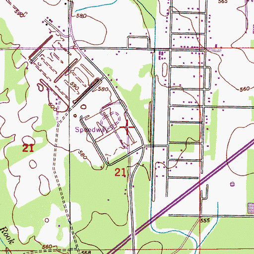 Topographic Map of Big Lick (historical), AL