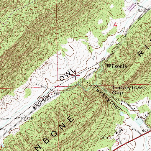 Topographic Map of Boy Scouts Spring, AL
