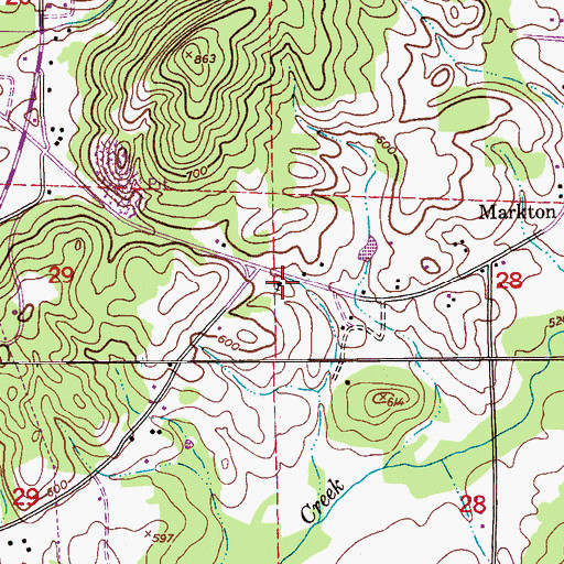 Topographic Map of Brannon Springs Missionary Baptist Church, AL