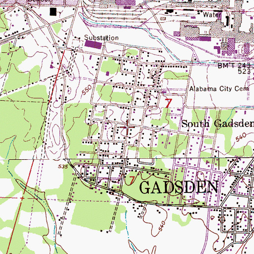 Topographic Map of Central Avenue Missionary Baptist Church, AL