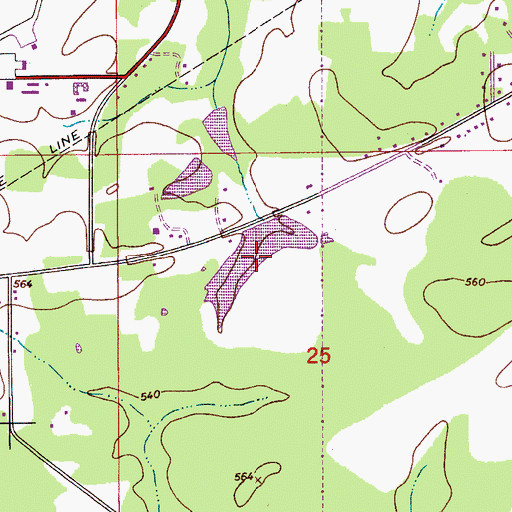 Topographic Map of Chateau Charolais Lake, AL