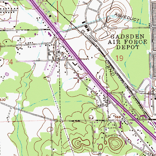 Topographic Map of Christ Evangelistic Church, AL