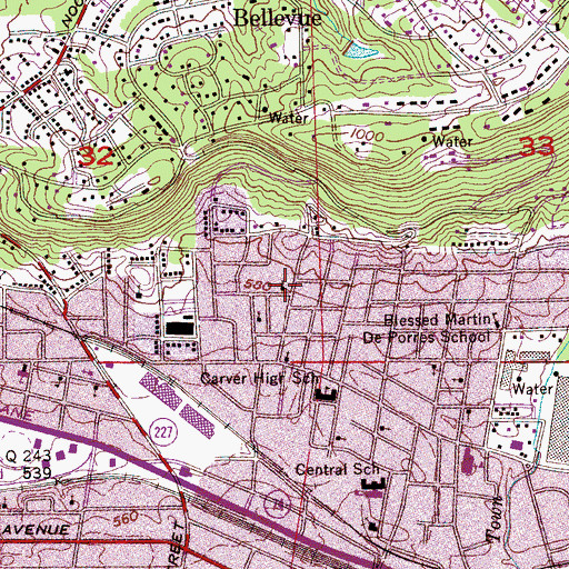 Topographic Map of Church of God in Christ, AL