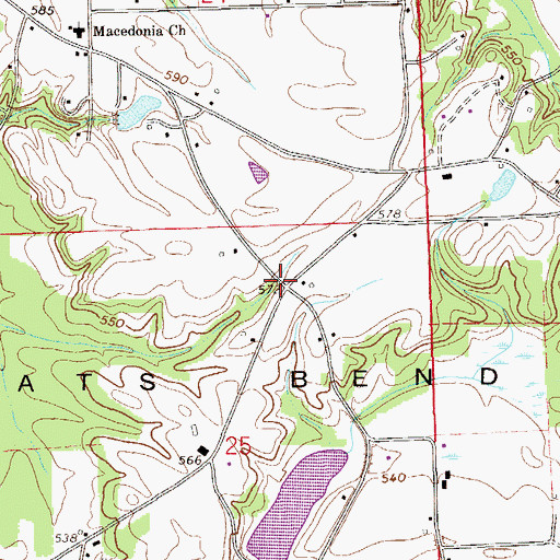 Topographic Map of Coato Bend (historical), AL