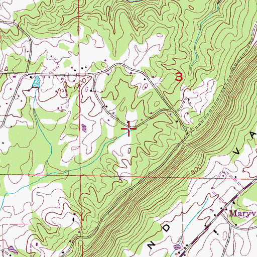 Topographic Map of Copeland Gap Missionary Baptist Church, AL