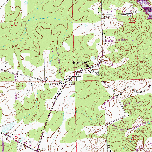 Topographic Map of Edwardsville, AL