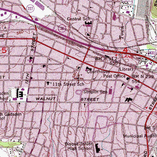 Topographic Map of Episcopal Church of the Holy Comforter, AL