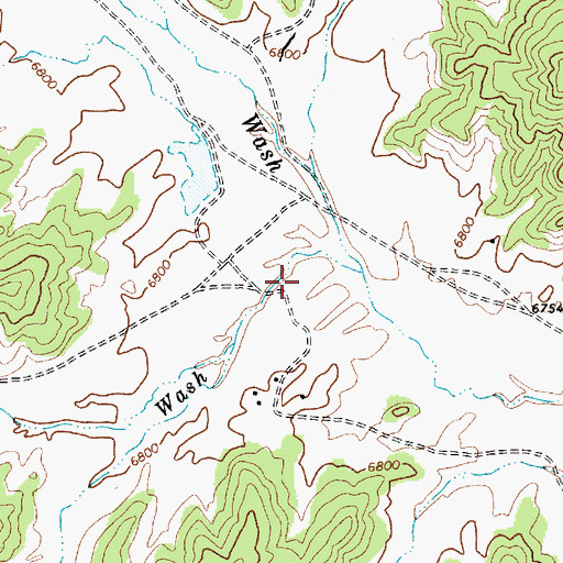 Topographic Map of Yellow Jacket Wash, AZ