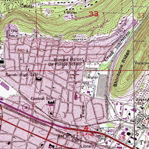 Topographic Map of Grants Chapel African Methodist Episcopal Church, AL