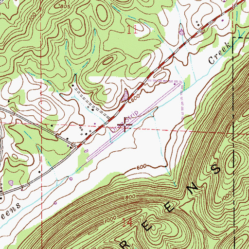 Topographic Map of Green Valley Raceway, AL