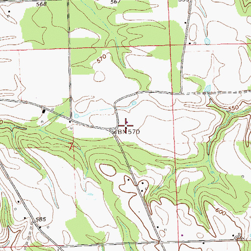 Topographic Map of Hale (historical), AL