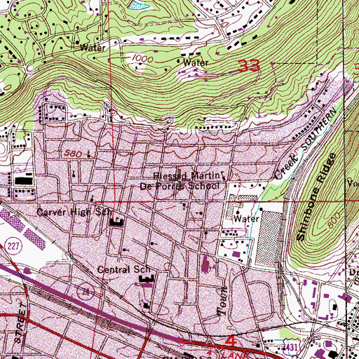 Topographic Map of Handy Chapel African Methodist Episcopal Church, AL