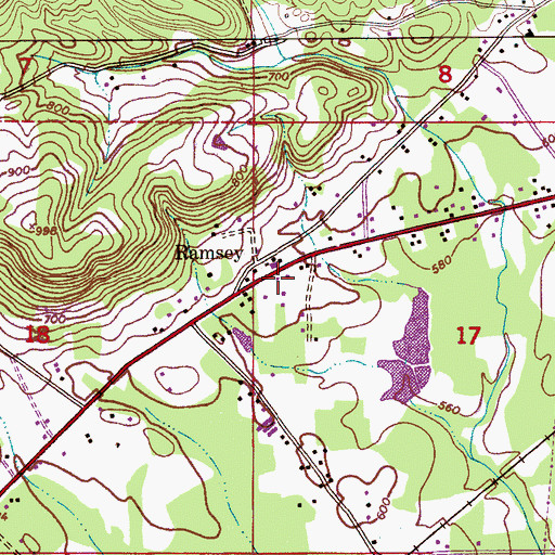 Topographic Map of Harmony Church of God, AL