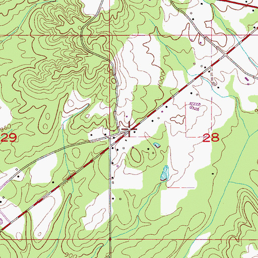 Topographic Map of Harrisville, AL