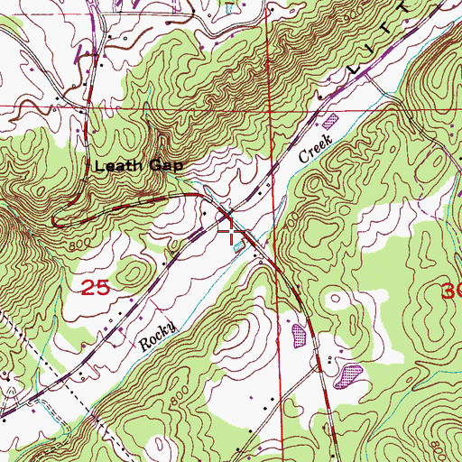 Topographic Map of Haworth (historical), AL