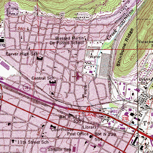 Topographic Map of Henry Street School (historical), AL