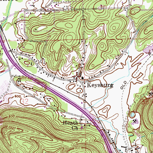 Topographic Map of Holy Ghost Revival Center, AL