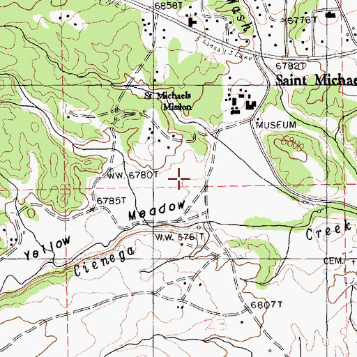 Topographic Map of Yellow Meadow, AZ