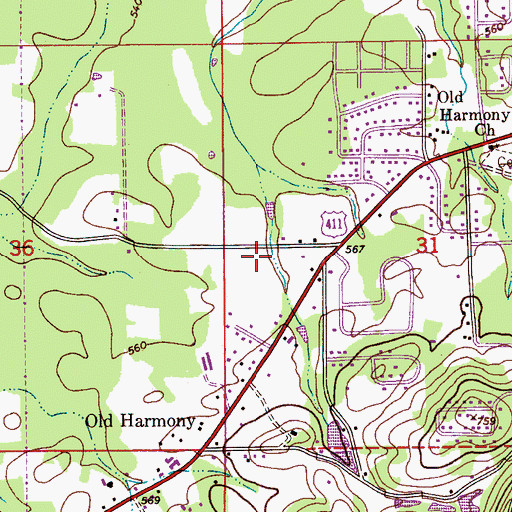 Topographic Map of John S Jones Elementary School, AL