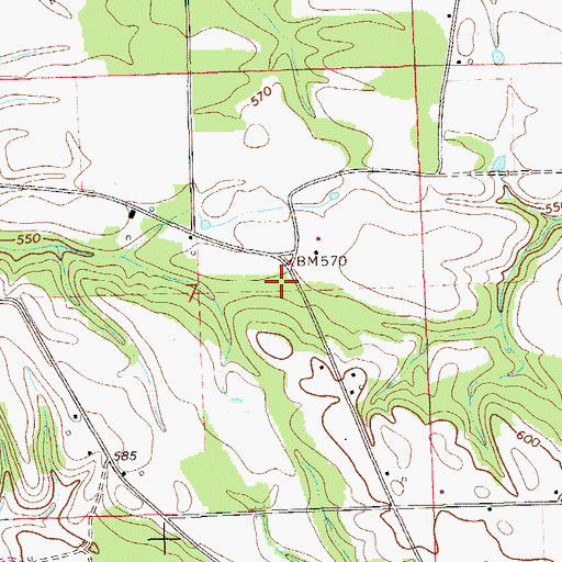 Topographic Map of Kains School (historical), AL