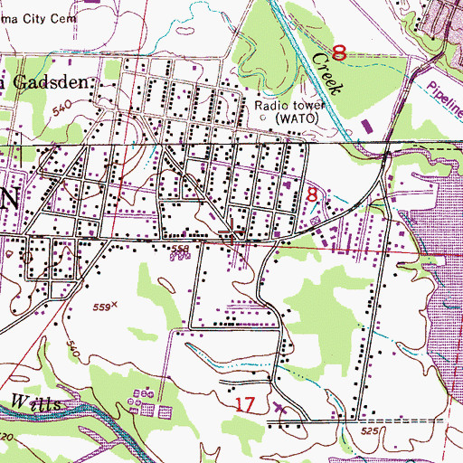 Topographic Map of Lakeview Baptist Church, AL